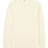 Áo len nam cổ tròn Uniqlo chất liệu merino màu trắng