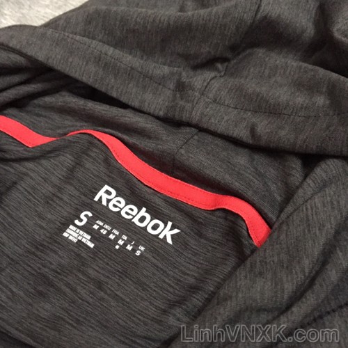 Áo hoodie thể thao Reebok màu ghi đậm