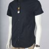 Áo sơ mi nam cộc tay xuất khẩu Scotch Soda màu xanh navy