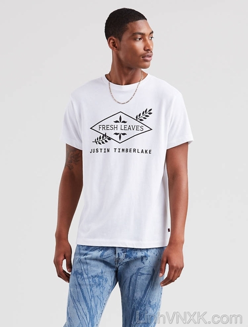 Áo thun trắng hàng hiệu Levi's in hình logo | Thời trang nam xuất khẩu  NAMFASHION