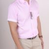 Áo sơ mi nam cộc tay xuất khẩu Beverly Hill Polo Club hồng kẻ tăm