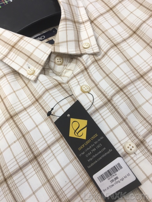 Áo sơ mi kẻ caro Spao Hàn quốc