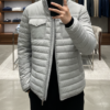 Áo phao nam Chevron màu ghi sáng sz 100,105