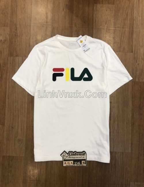 Áo thun Fila xuất Hàn màu trắng logo