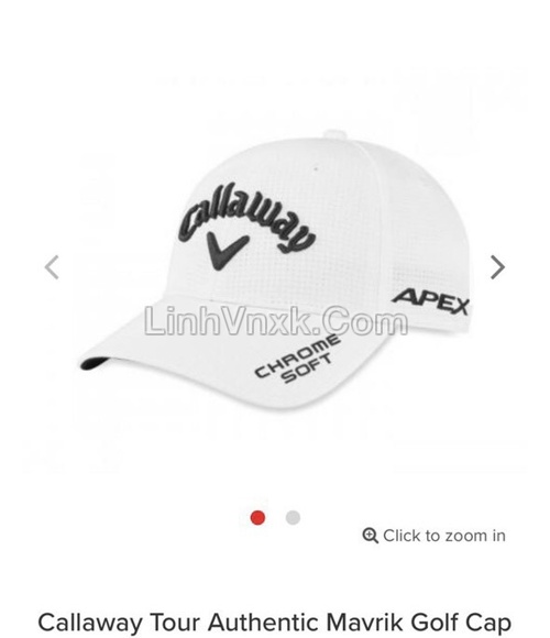 Mũ golf Callaway màu trắng