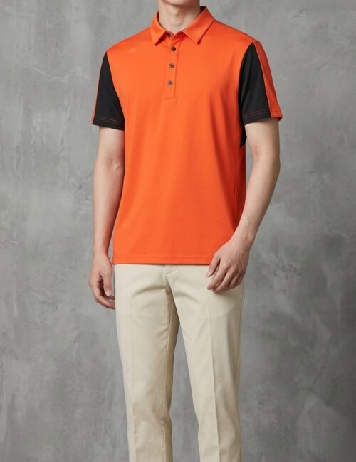 Áo polo golf nam cộc tay xuất khẩu cam ACC143B Sz XL