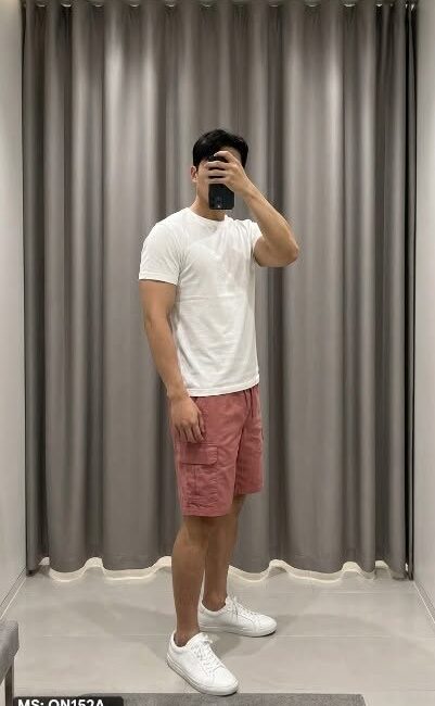 Quần short túi hộp Berkley Jensen đỏ gạch