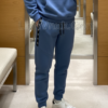 quần jogger nỉ bông Hollister màu xanh