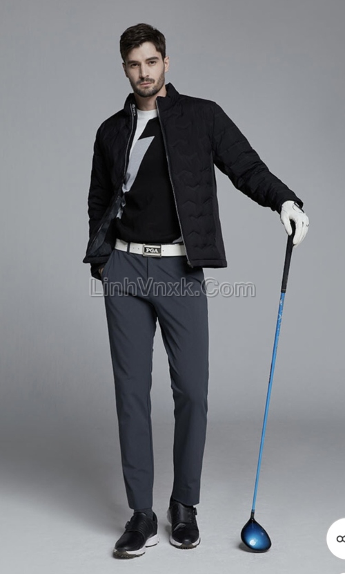 Áo khoác golf lông vũ PGA màu đen