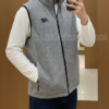 áo gile len nỉ màu ghi