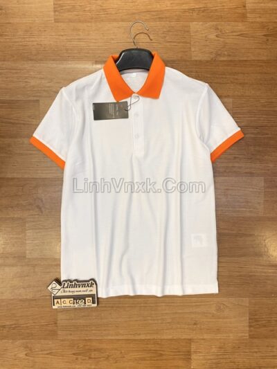 Polo NB trắng cổ cam