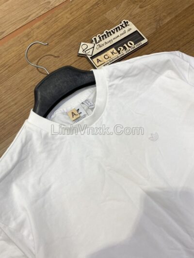Áo thun trắng cotton Das logo nhỏ