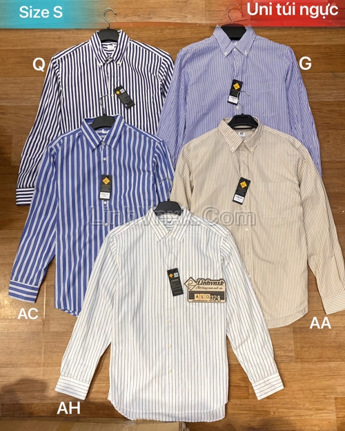 Sơ mi dài tay Uni size S (nhiều màu)