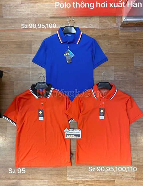 Áo polo thông hơi viền cổ xuất Hàn