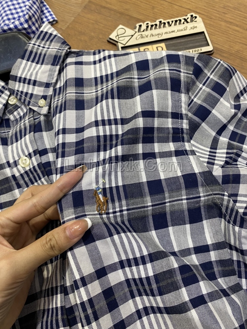 Sơ mi nam RL xuất dư kẻ caro