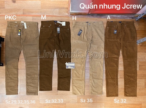 Quần nhung nam Jcrew xuất xịn