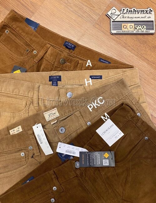 Quần nhung nam Jcrew xuất xịn
