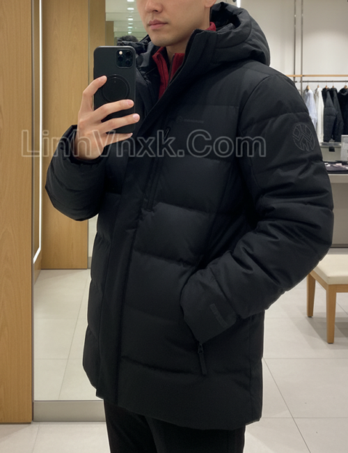 áo khoác parka đi tuyết màu đen