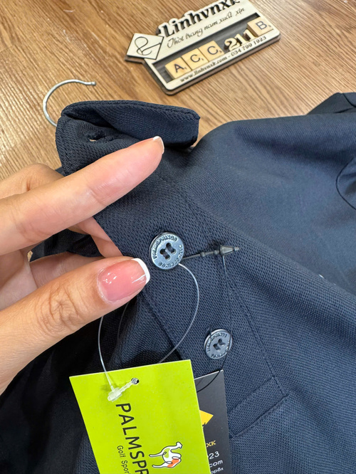 Polo golf nam PS xuất Hàn xanh navy