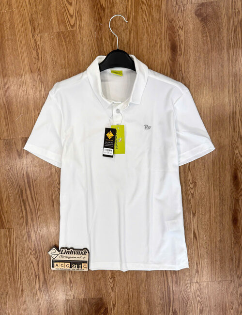 Polo golf nam PS xuất Hàn màu trắng