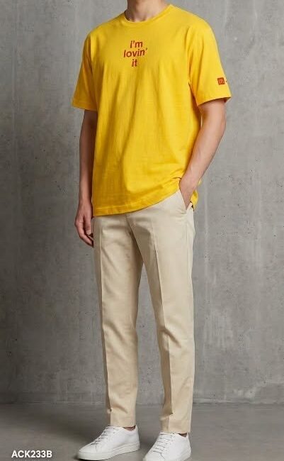 Áo thể thao co giãn Kolon Sport màu vàng