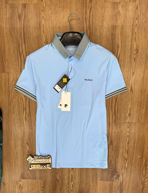 Polo làm mát P.cardin viền cổ xanh dương
