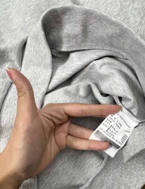 Áo khoác nỉ Polham Hàn Quốc màu ghi