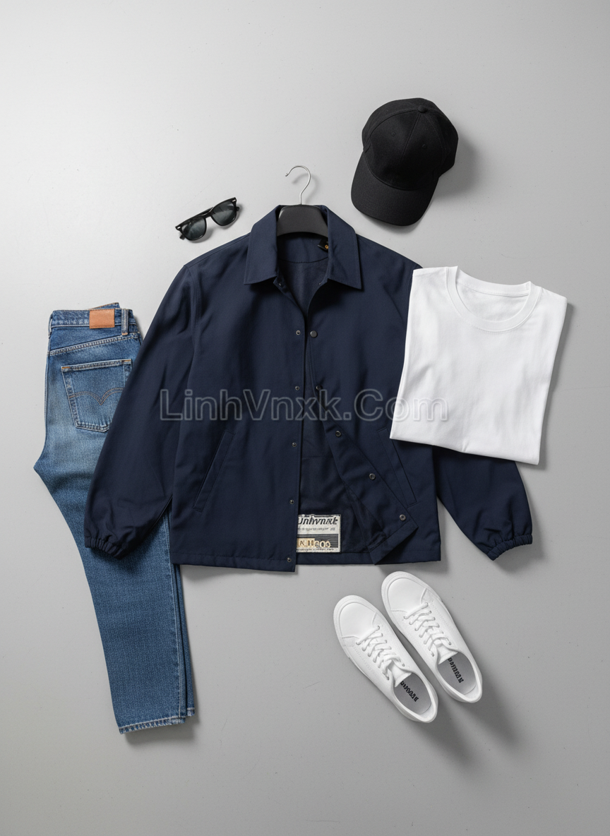 áo khoác chống nước cổ bẻ Uni