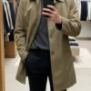 Áo khoác măng tô lông vũ vàng bò 2in1 AKM293P sz 100