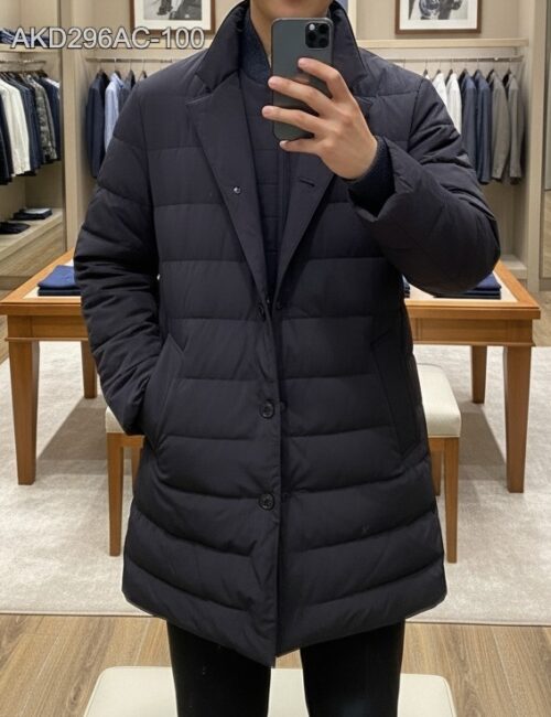Áo măng tô nam lông vũ AKD296AC size 100