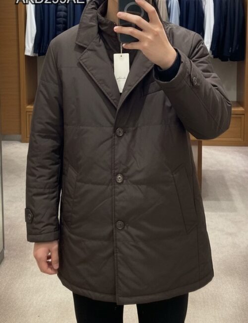 Áo măng tô chần bông màu nâu AKD299AE sz 100