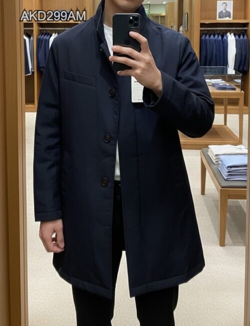 Áo măng tô chần bông denim AKD299AM sz 100