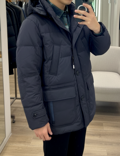 Áo parka lông vũ có mũ AKD300G sz 105