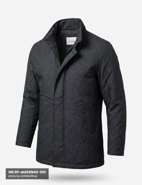 Alternative view of Áo măng tô chần bông xám xước AKD299AO sz 100