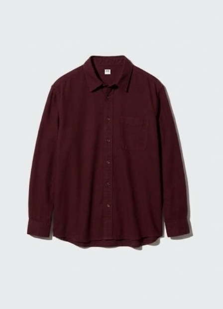 Áo sơ mi dạ flanel màu đỏ mận