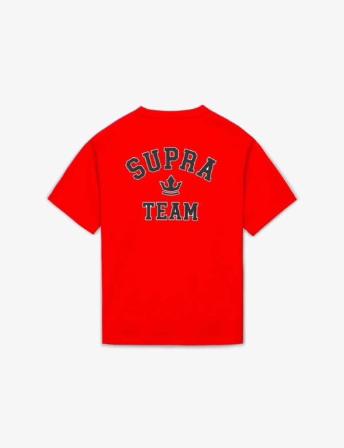 Áo thun cotton dày Unisex Hàn quốc supra màu đỏ