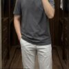 Quần kaki làm mát xuất Hàn QD719 màu ghi trắng