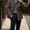 Áo parka nam lông vũ AKD296G size 100