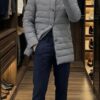 Áo măng tô nam lông vũ AKD296J size 100
