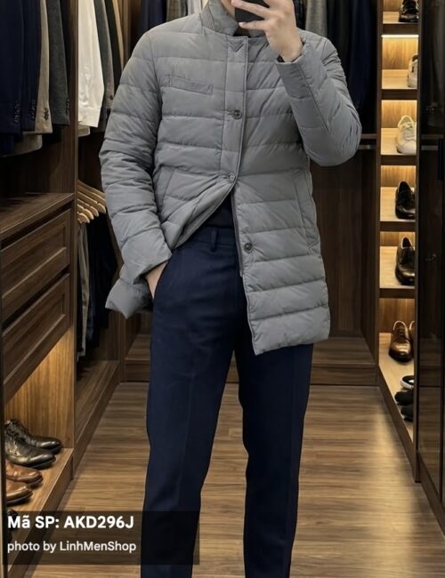 Áo măng tô nam lông vũ AKD296J size 100