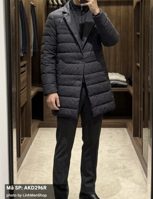 Áo măng tô nam lông vũ AKD296R size 100
