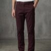 Quần kaki nam slimfit co giãn màu đỏ mận