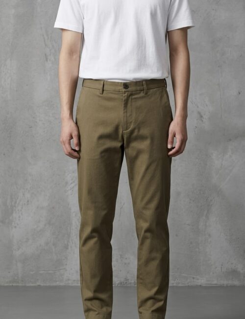 Alternative view of Quần kaki nam slimfit co giãn màu nâu rêu QD34S