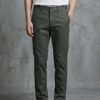 Quần kaki nam slimfit co giãn màu xanh rêu