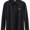 Áo polo golf dài tay PGA màu đen