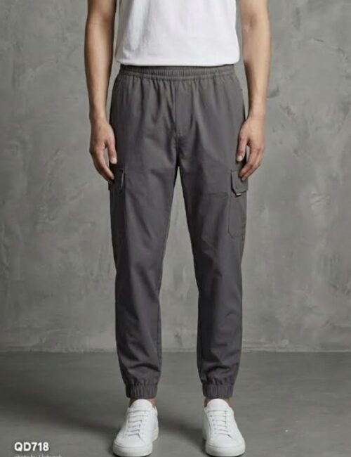 Quần jogger dù thể thao xuất hàn QD718D màu xám